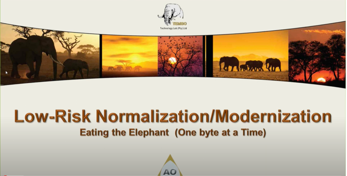 Low risk file normalization/ modernization
